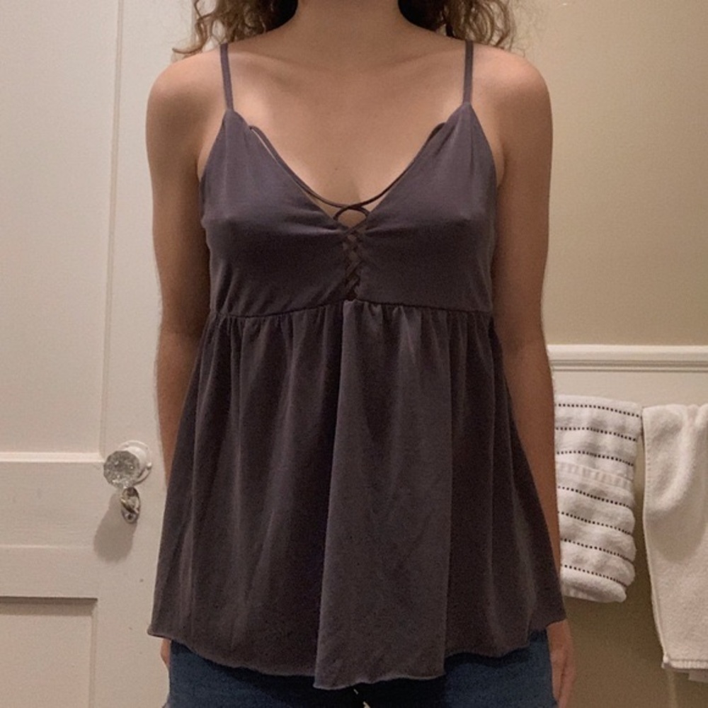 American Eagle Flowy Crisscross Tank Top